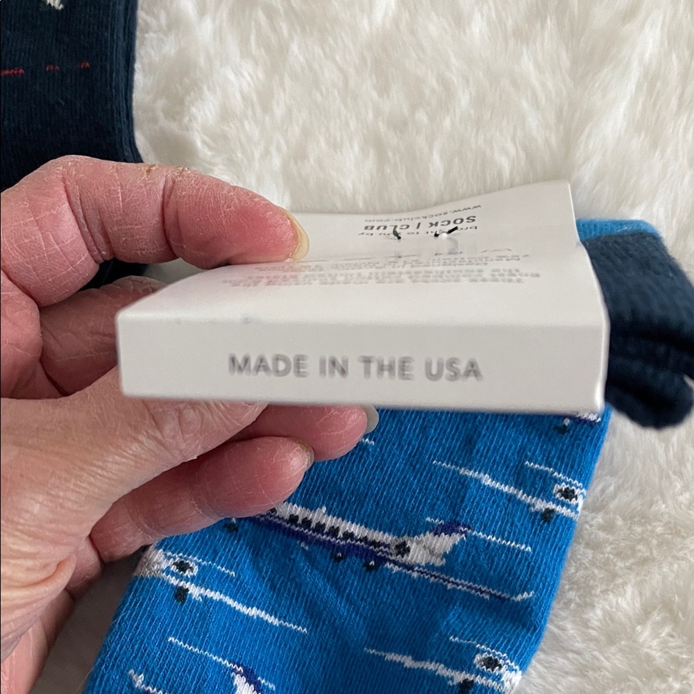 Boys Airplane Pattern Socks - Navy and Blue - Picture 8 of 8